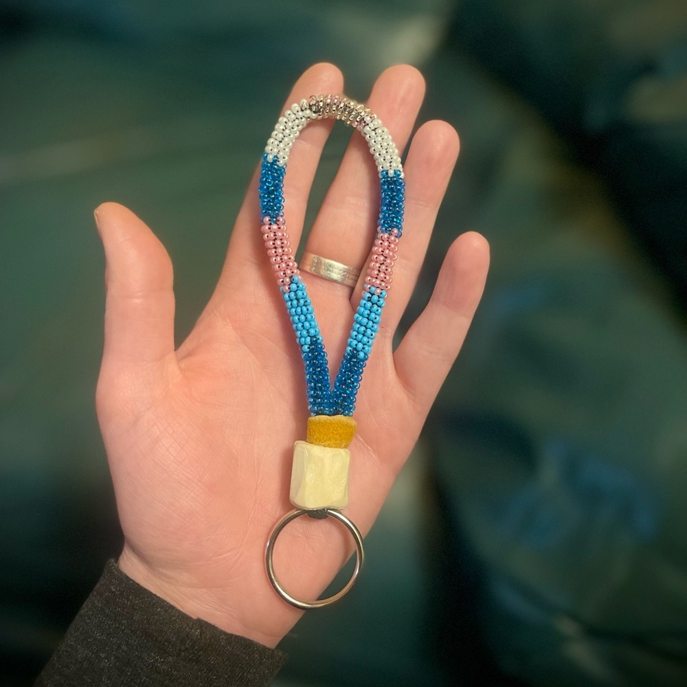 Authentic Alaskan Hand Crafted Beaded Keychain